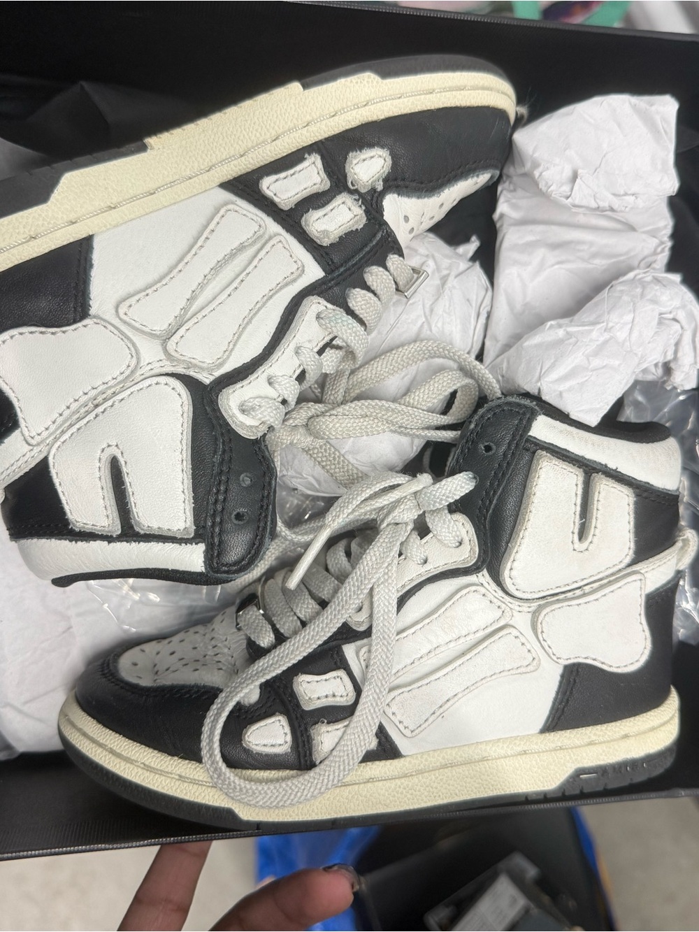 AMIRI Kids High-Top Sneakers in Black and White